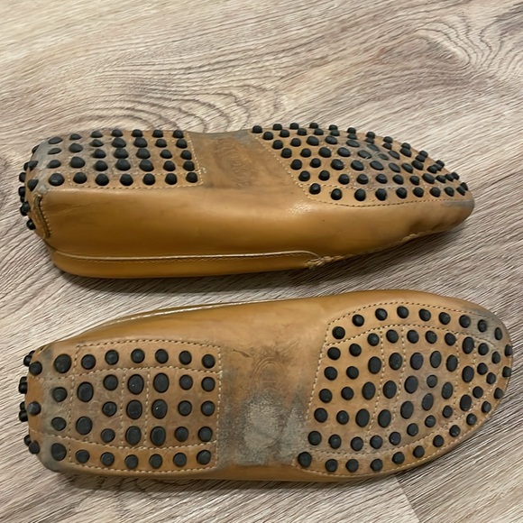 Tod's Gommino Leather Driving Loafers Beige Casual Flats Size EU 37 US 7 - Picture 5 of 7